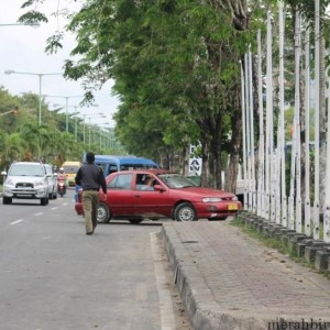 Jalan Mulawarman yang merupakan salah satu jalan nasional di Tarakan (hfa)