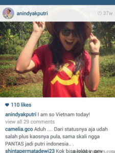 Foto yang diupload Anindya melalui Akun Instagram pribadinya (liputan6)