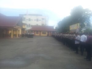 Apel Siaga Pengamanan May Day di Halaman Polres Tarakan