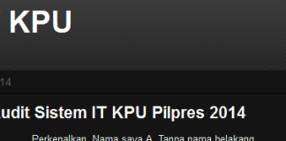 Heboh, Blog AUDIT KPU: Security Audit Sistem IT KPU Blog AUDIT KPU- Security Audit Sistem IT KPU Pilpres 2014