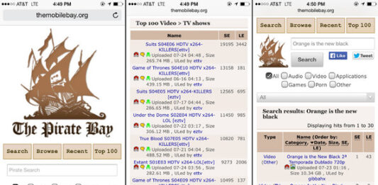 Luncurkan The Mobile Bay, The Pirate Bay Makin Populer Tampilan The Mobile Bay Pirate Bay