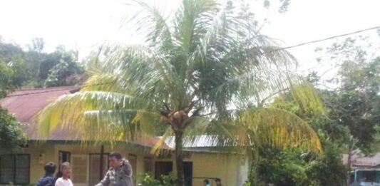 petugas saat menertibkan pengguna jalan di pantai amal
