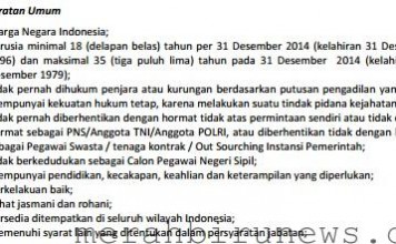 Persyaratan Umum Pendaftaran CPNS 2014 Kota Tarakan