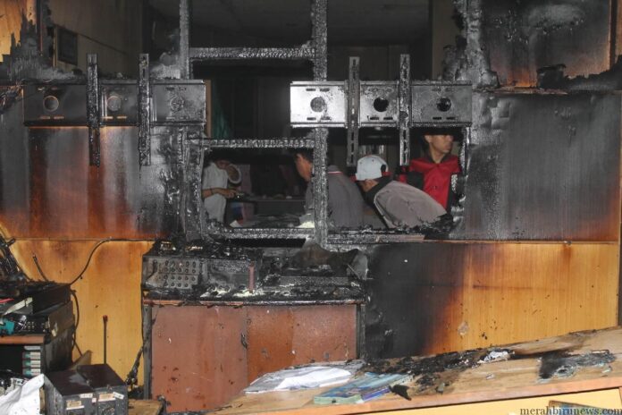 Ruangan CCTV SMA Muhammadiyah Yang Terbakar (NY)