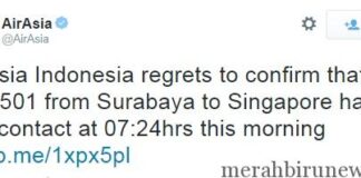 Twitter @AirAsia Konfirmasi Kehilangan Kontak Pesawat AirAsia