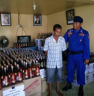 Polairud Tangkap 2580 botol miras illegal dari Malaysia