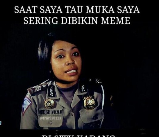 Meme Polwan Disitu Kadang Saya Merasa Sedih