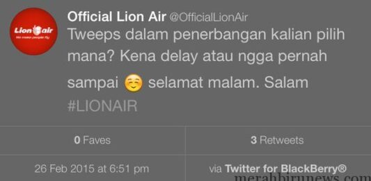 Tweet Heboh Akun @OfficialLionAir