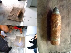 Mencari Batu Akik Malah Ketemu Bom Jenis Mortir (Foto Facebook Raflly Sibolang)