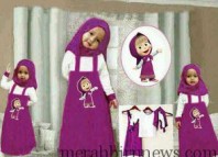 Ini Tips Fashion Untuk Lebaran 2015 Yang Patut Dicoba Contoh Trend Baju MUslim_Anak Marsha and The Bear