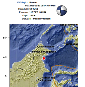 Info Gempa Tarakan Kaltara 21 Desember 2015 6,1 SR