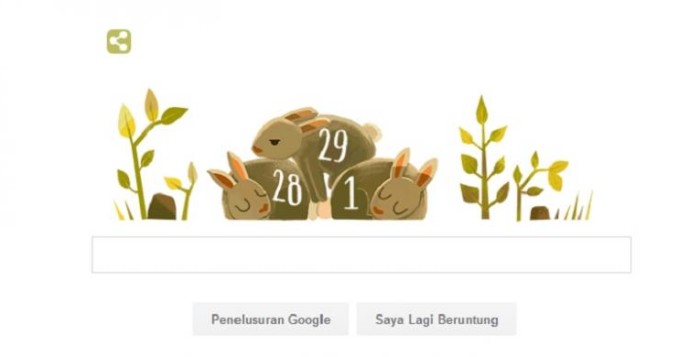 Doodle Google Turut Peringati Tanggal 29 Februari Tahun Kabisat Doodle Google Tahun Kabisat