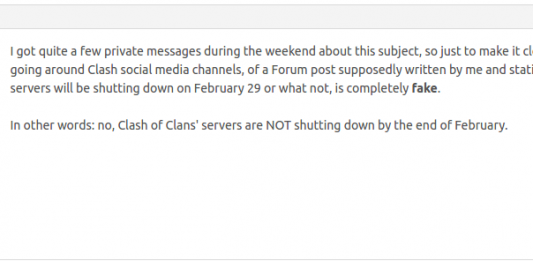 Konfirmasi Berita Hoax Penutupan Server Game Clash of Clans COC 29 Februari 2016