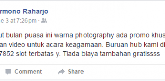 Promo bulan ramadhan warna photography. Hub 081347097852 - Harmono
