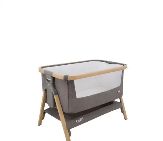 tempat tidur bayi TUTTI BAMBINI COZEE BEDSIDE CRIB - OAK AND CHARCOAL